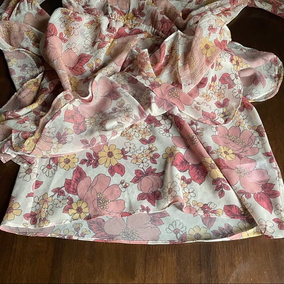 Veronica Beard Cybil Floral Shimmer Silk Dress Size 0 - Picture 6 of 10